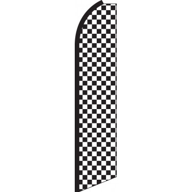 Checkered Black/White Swooper Feather Flag