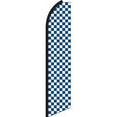 Checkered Blue/White Swooper Feather Flag