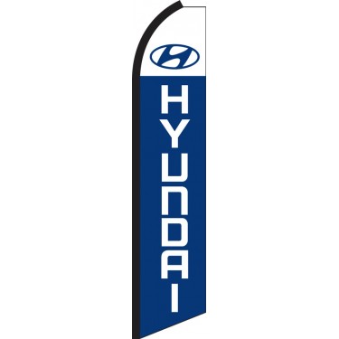 HYUNDAI Car Lot Auto Dealer Swooper Banner Feather Flutter Tall Curved Top Flag 