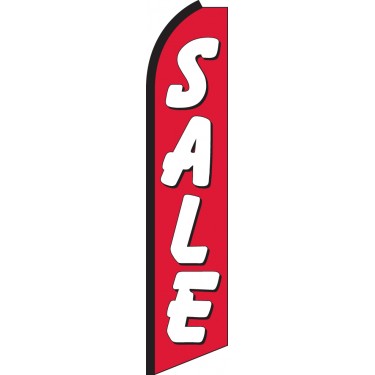 Sale (Red & White) Swooper Feather Flag