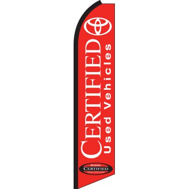Toyota Certified (Red Background) Swooper Feather Flag