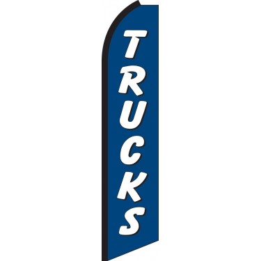 Trucks (Blue & White) Swooper Feather Flag