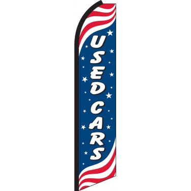 Used Cars Patriotic Swooper Feather Flag