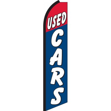 Used Cars Red/Blue Swooper Feather Flag