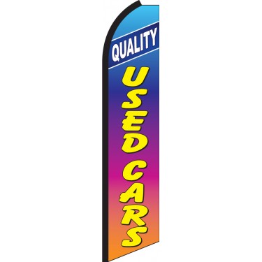 Quality Used Cars Rainbow Swooper Feather Flag