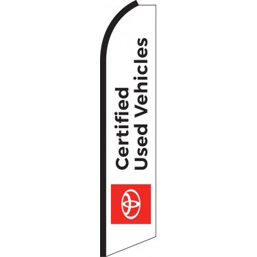 Toyota Certified (White Background) Swooper Feather Flag