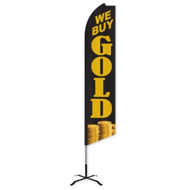 We Buy Gold Swooper Feather Flag