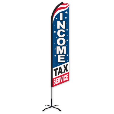 Income Tax Service Swooper Feather Flag