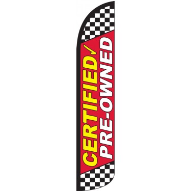 Certified Pre-Owned Red Wind-Free Feather Flag