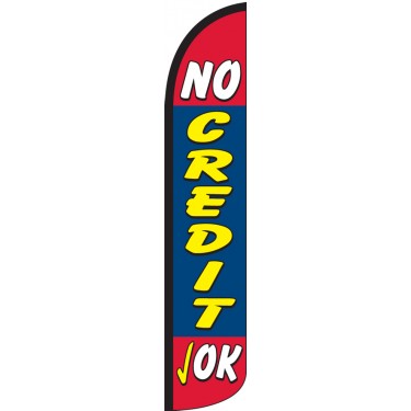 No Credit OK Wind-Free Feather Flag