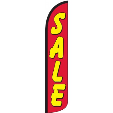 Sale (Red & Yellow) Wind-Free Feather Flag