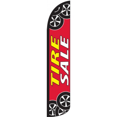 Tire Sale Wind-Free Feather Flag