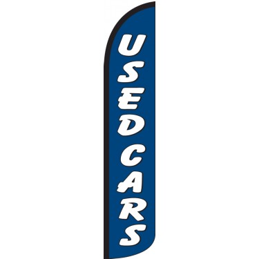 Used Cars (Blue & White) Wind-Free Feather Flag