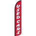 Used Cars (Red & White) Wind-Free Feather Flag