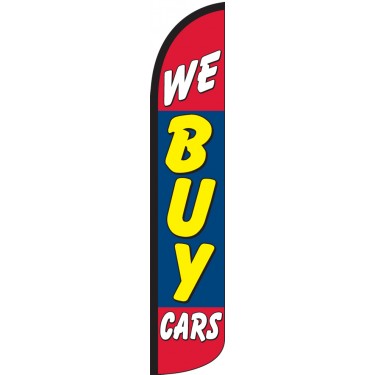 We Buy Cars Wind-Free Feather Flag