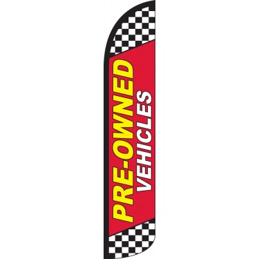 Pre-Owned Vehicles Red Wind-Free Feather Flag