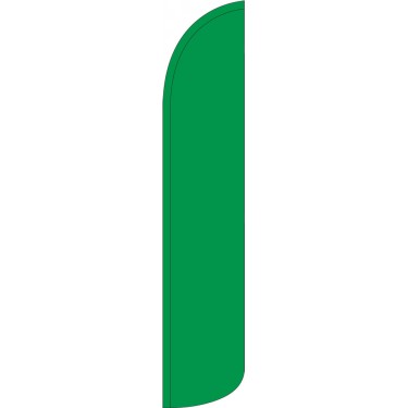 Solid Green Wind-Free Feather Flag