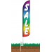 Sale Rainbow Wind-Free Feather Flag