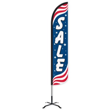 Sale Patriotic Wind-Free Feather Flag