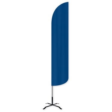 Solid Blue Wind-Free Feather Flag