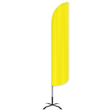 Solid Yellow Wind-Free Feather Flag