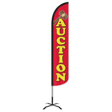 Auction Wind-Free Feather Flag
