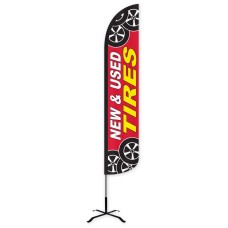 New & Used Tires Wind-Free Feather Flag