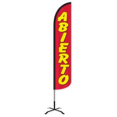 Abierto Wind-Free Feather Flag