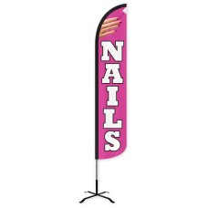 Nails Wind-Free Feather Flag