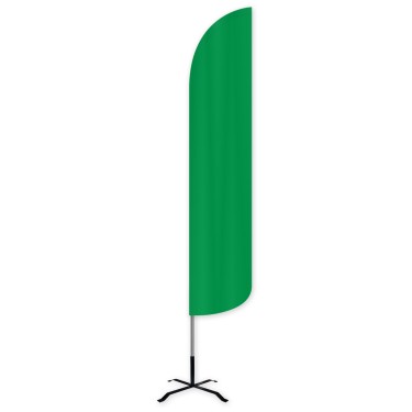 Solid Green Wind-Free Feather Flag