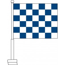 Checkered (Blue & White) Car Flag